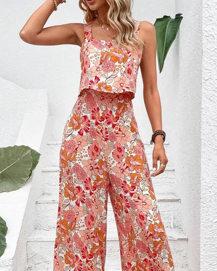 Damski kombinezon letni w kwiaty