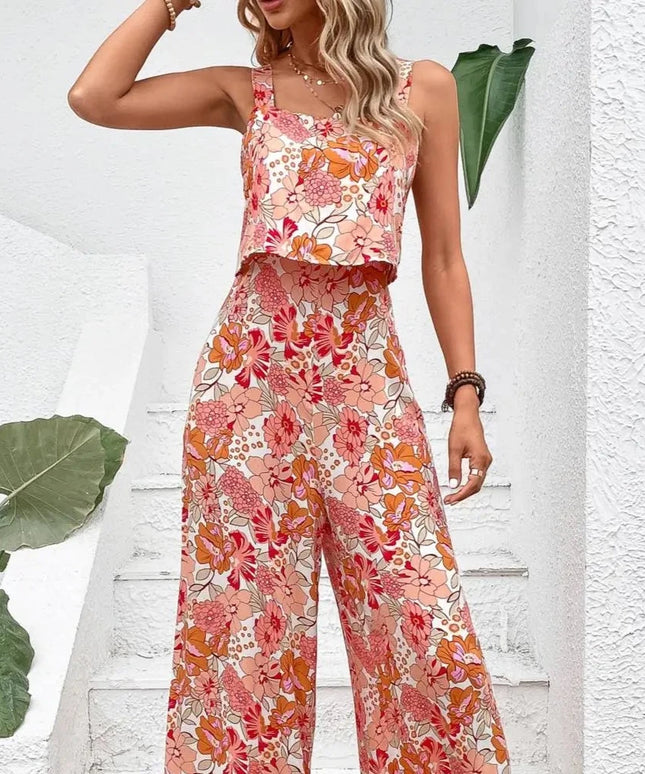 Damski kombinezon letni w kwiaty