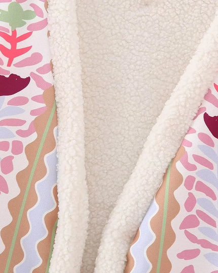 Kamizelka damska ocieplana z kolorowym motywem