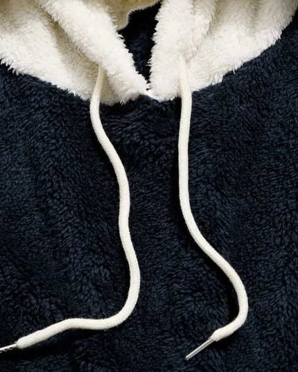 Męska polarowa bluza z kapturem