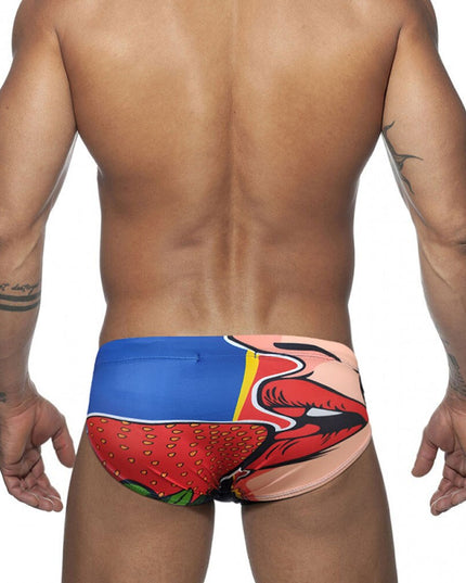 Slipy męskie z kolorowym nadrukiem