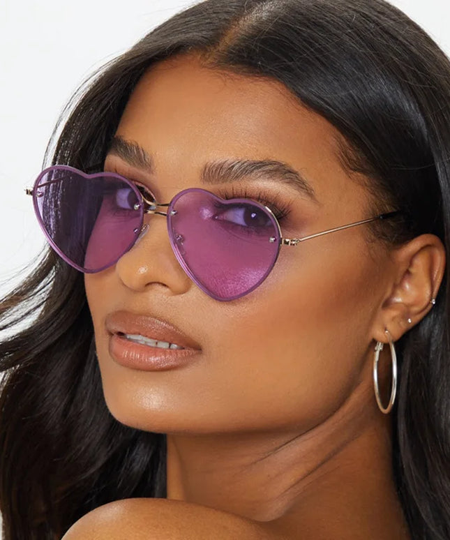 Damskie okulary przeciwsłoneczne w kształcie serca