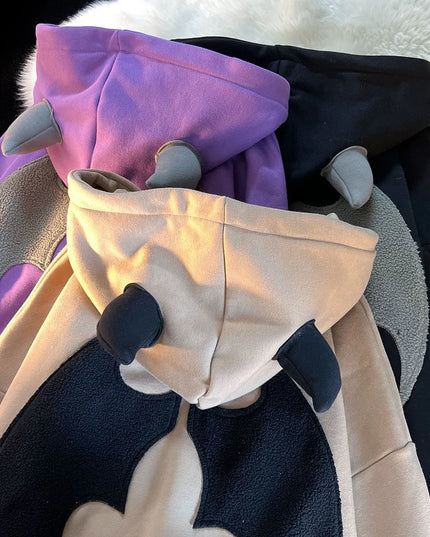 Męska rozpinana bluza oversize z rogami