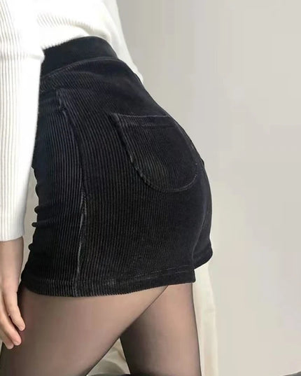 Damskie szorty elastyczne z wysokim stanem