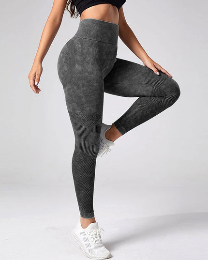 Sportowe legginsy damskie push up z efektem sprania