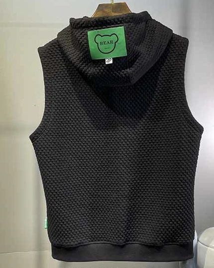 Kamizelka męska z kapturem w formie bluzy