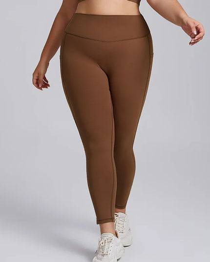 Damskie sportowe legginsy bezszwowe plus size