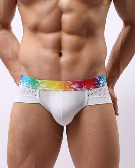 Slipy męskie z kolorowym akcentem