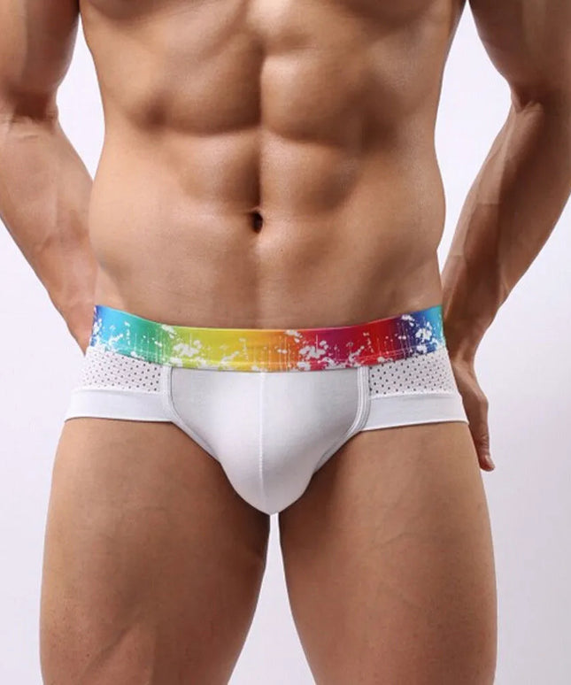 Slipy męskie z kolorowym akcentem