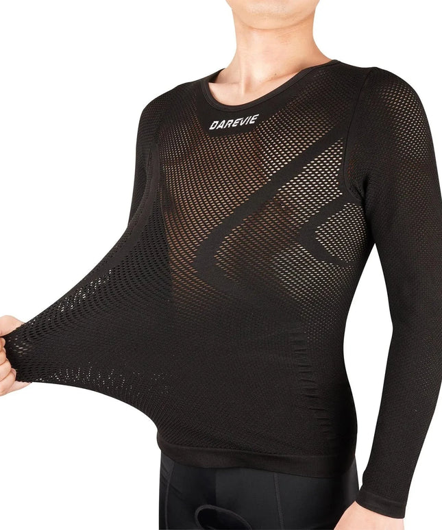 Sportowa koszulka męska z długim rękawem z oddychającego materiału