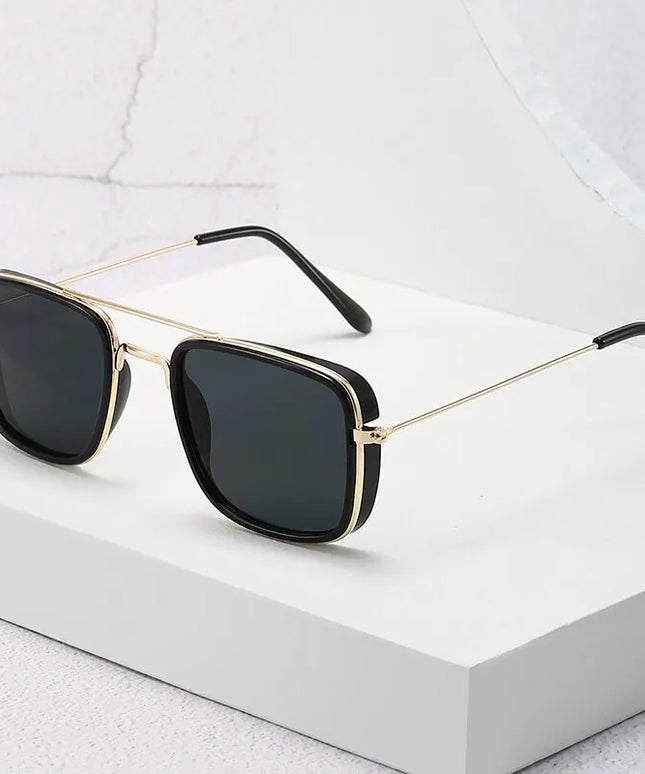 Męskie okulary przeciwsłoneczne kwadratowe w stylu retro