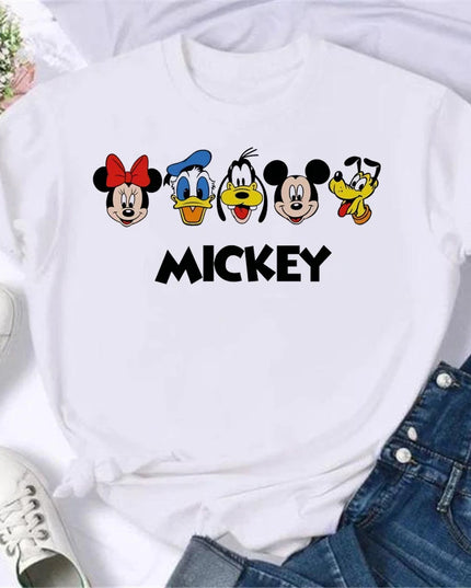 Damski T-shirt inspirowany bajką Myszka Mickey