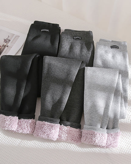 Damskie zimowe legginsy z polarem od środka