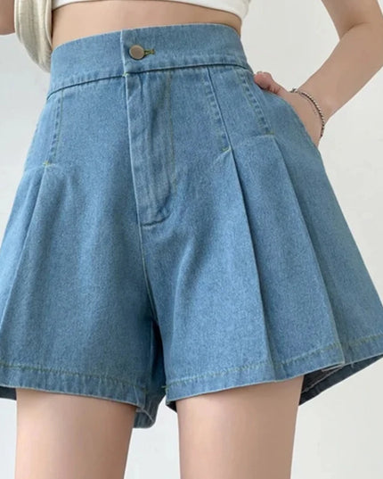 Damskie szorty z plisowanymi nogawkami