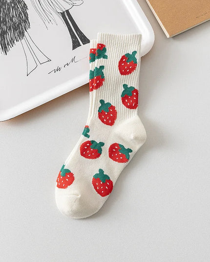 Damskie skarpetki za kostkę w kolorowe wzory