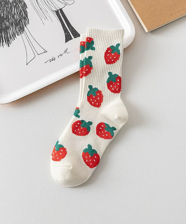 Damskie skarpetki za kostkę w kolorowe wzory