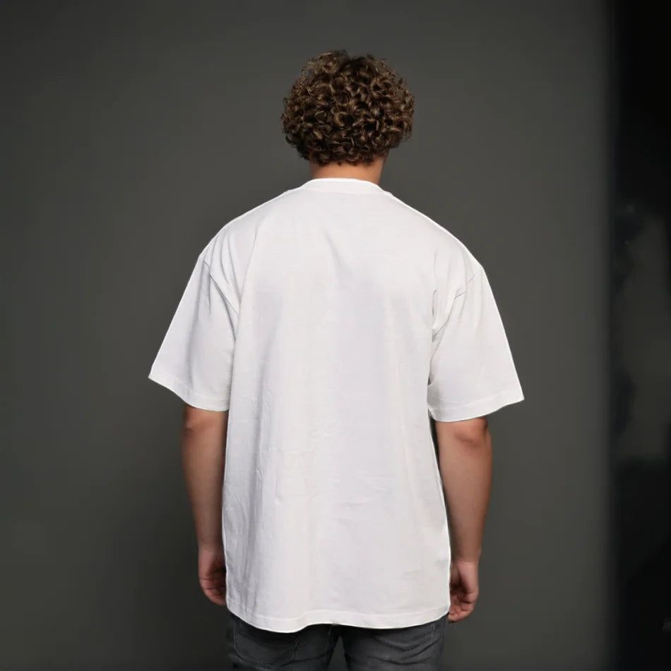 Męski T-shirt bawełniany z okrągłym dekoltem