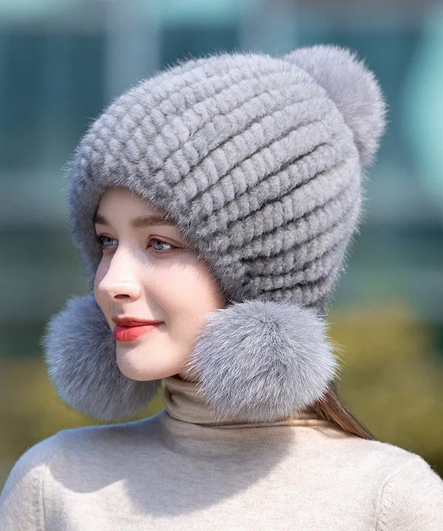 Czapka damska z futra