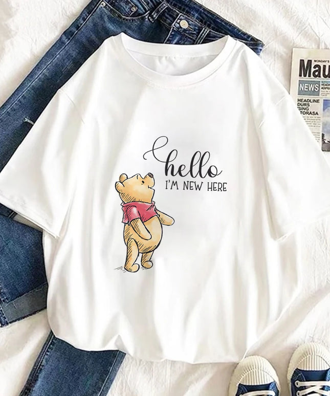 Damski T-shirt z motywem Kubusia Puchatka