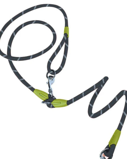 Odblaskowa smycz nylonowa dla psa – wygodna smycz z możliwością chodzenia bez użycia rąk, 240 cm