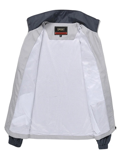 Sportowy komplet męski z rozpinaną bluzą i ortalionowymi spodniami