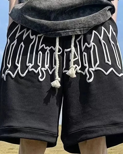 Męskie szorty dresowe z dużym napisem
