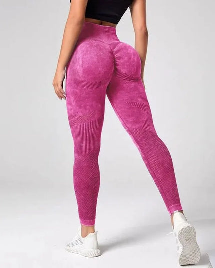 Sportowe legginsy damskie push up z efektem sprania