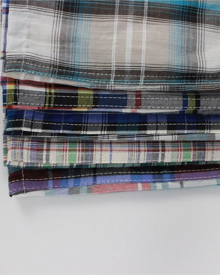 Bokserki luźne męskie w kratkę zestaw 5 sztuk