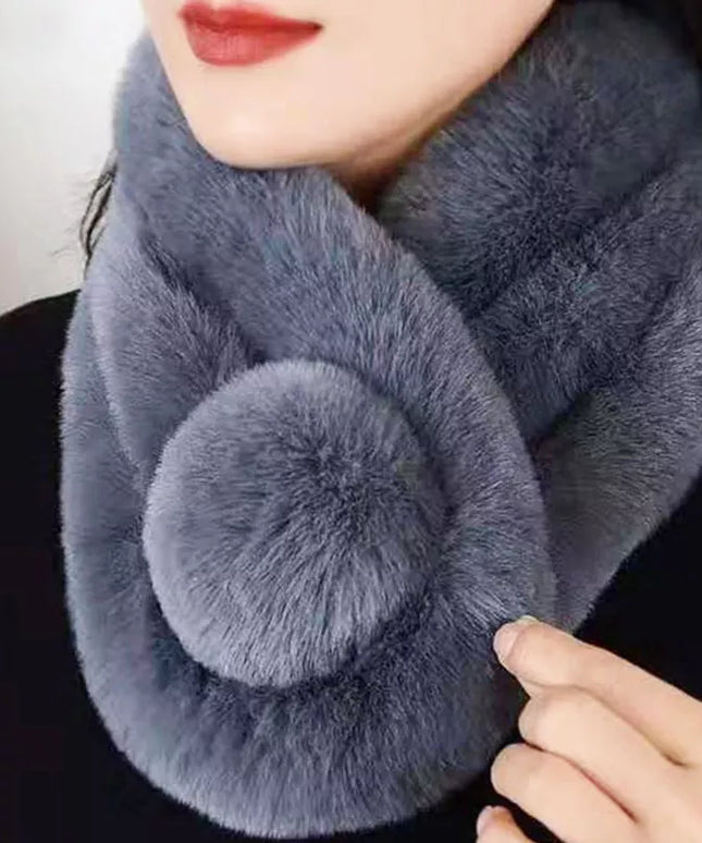 Szalik damski z futerkiem