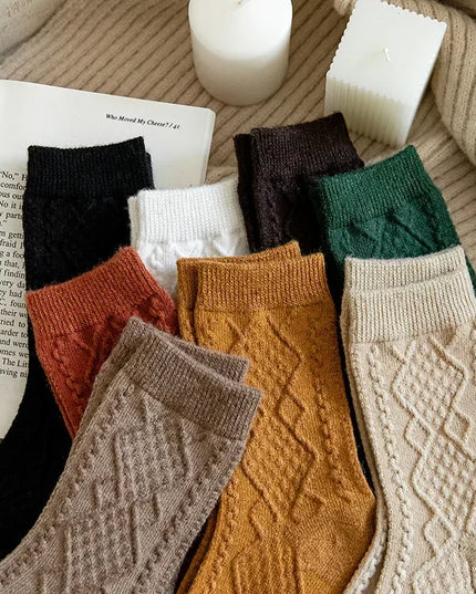 Skarpetki damskie za kostkę na zimę