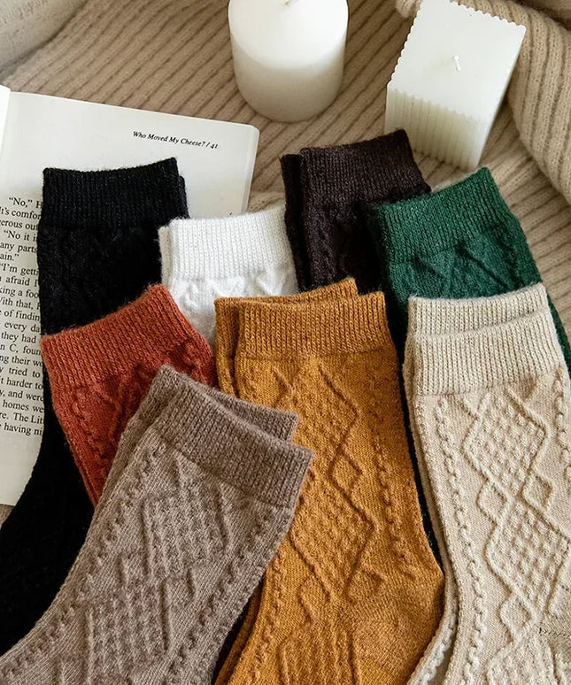 Skarpetki damskie za kostkę na zimę