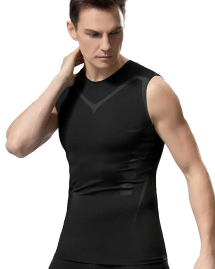 Sportowa koszulka męska top kompresyjny