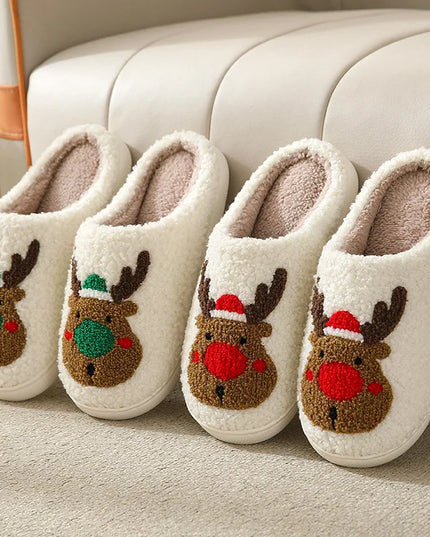 Klapki świąteczne z reniferem