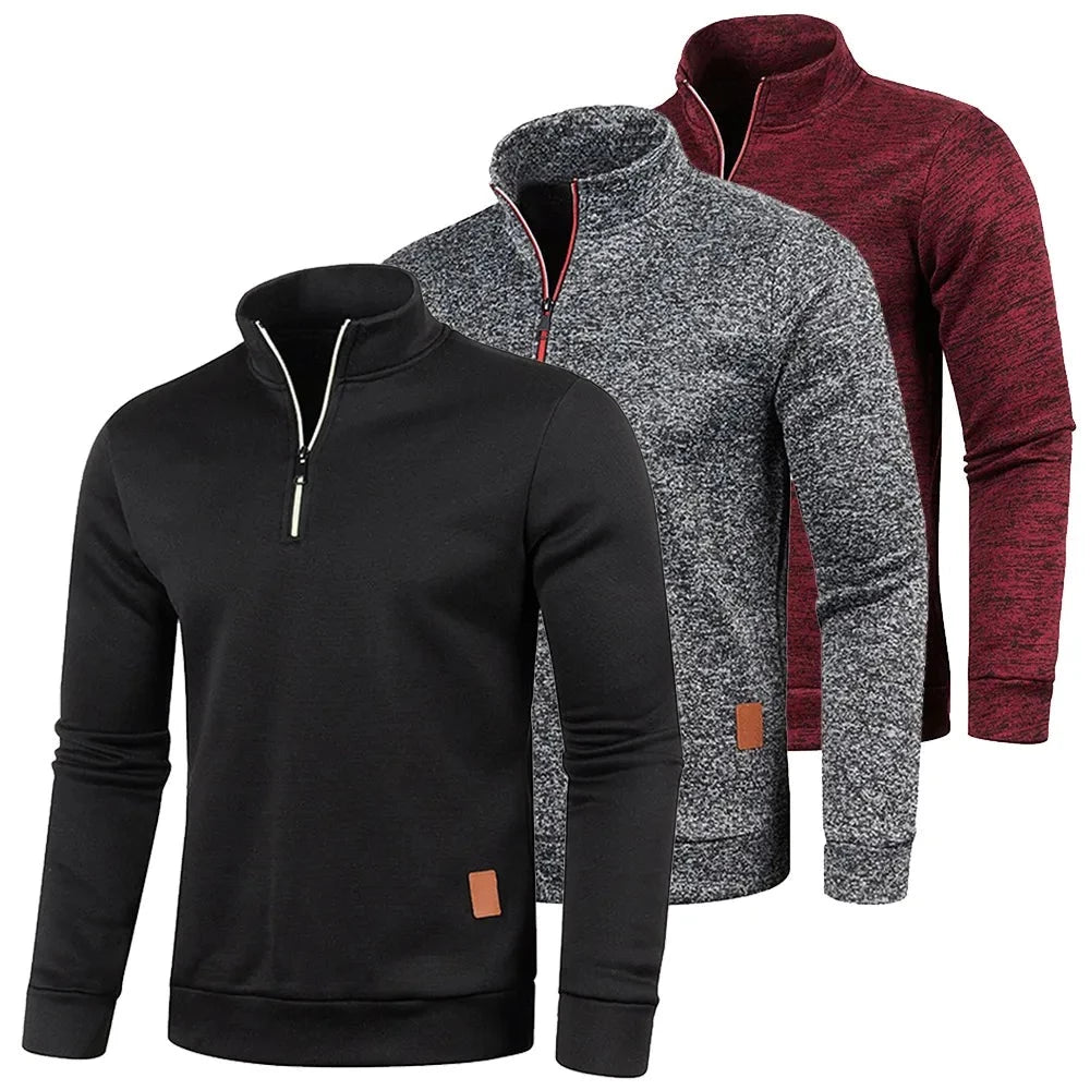 Rozpinana bluza męska ze stójką
