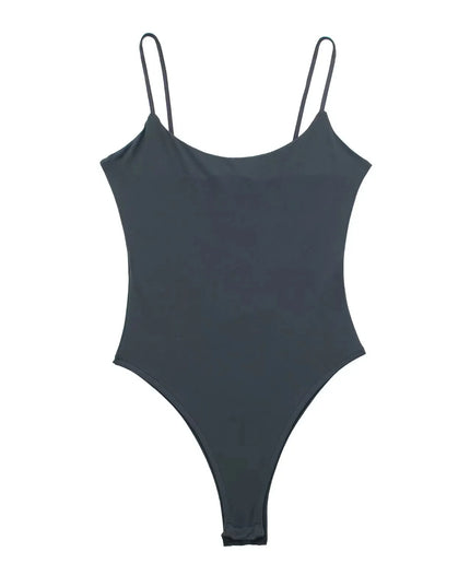 Dopasowane body damskie na cienkich ramiączkach