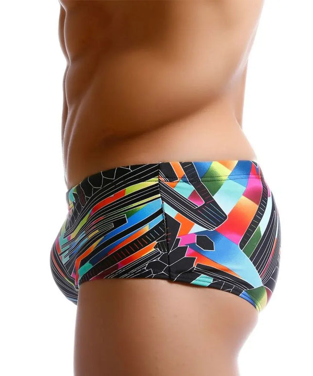 Męskie slipy kąpielowe w kolorowe wzory