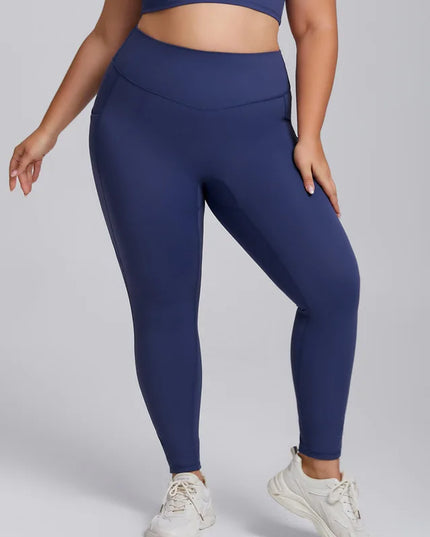 Damskie sportowe legginsy bezszwowe plus size