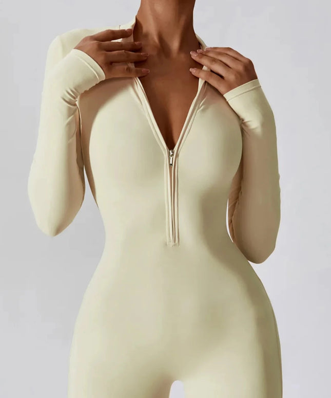 Sportowy komplet damski jednoczęściowy rozsuwany