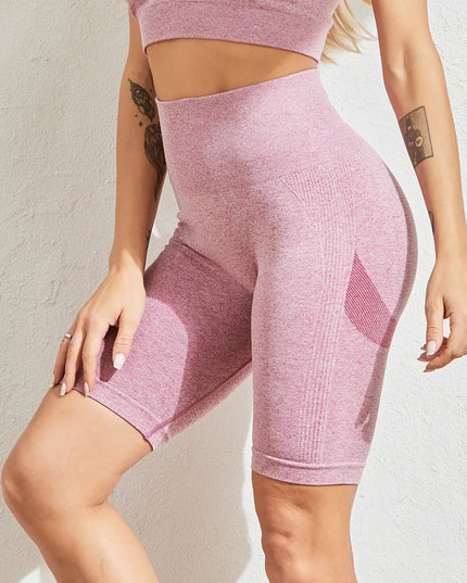 Sportowe legginsy damskie z wysokim stanem o długości do połowy uda