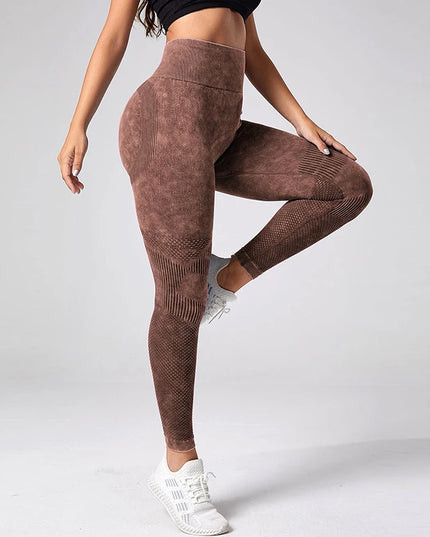 Sportowe legginsy damskie push up z efektem sprania