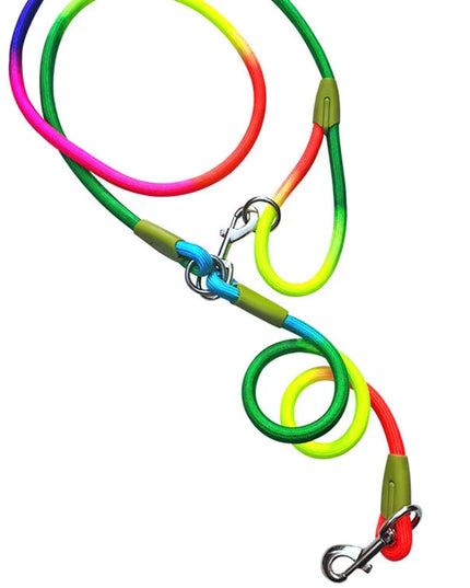 Odblaskowa smycz nylonowa dla psa – wygodna smycz z możliwością chodzenia bez użycia rąk, 240 cm