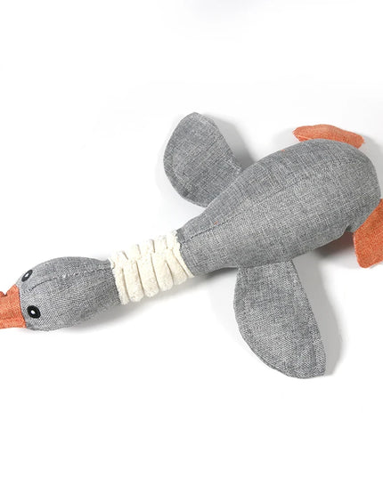 Pluszowa zabawka dla psa – kaczka z dźwiękiem, zabawka do żucia i czyszczenia zębów