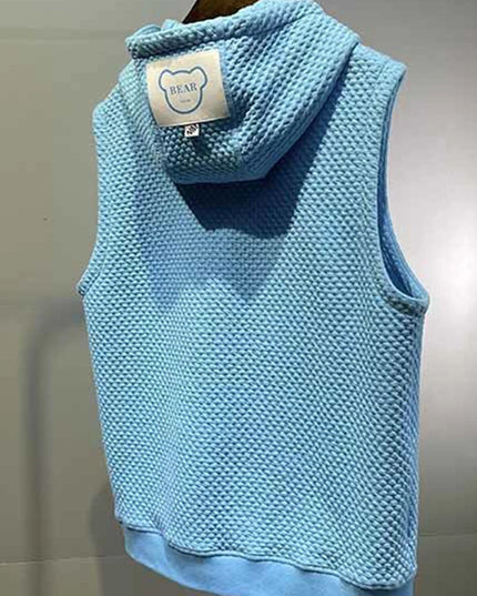 Kamizelka męska z kapturem w formie bluzy