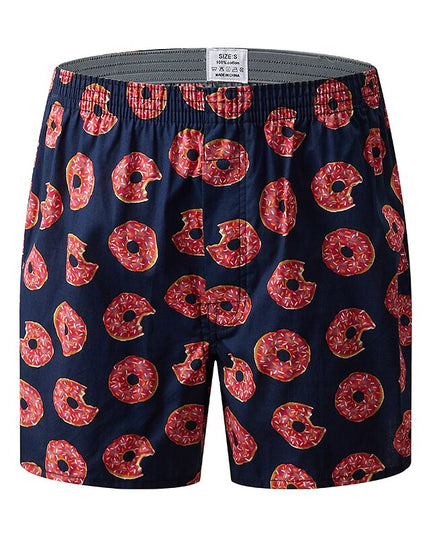 Bokserki luźne męskie we wzory w ciemnym kolorze 3 pary