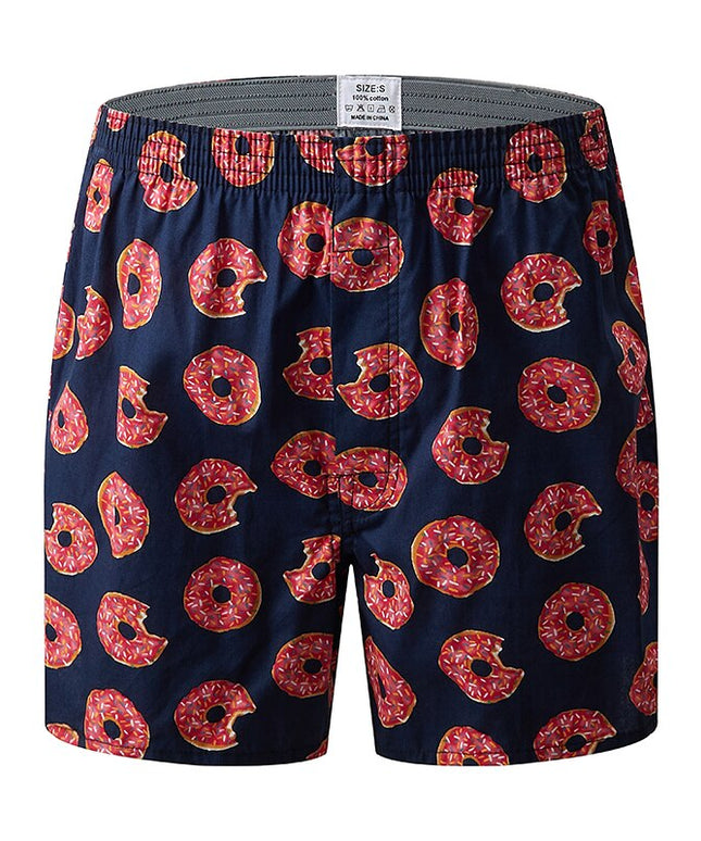 Bokserki luźne męskie we wzory w ciemnym kolorze 3 pary