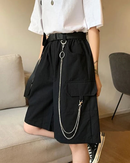 Damskie szorty luźne w stylu cargo