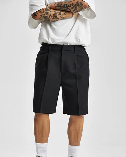 Męskie szorty eleganckie o prostym kroju