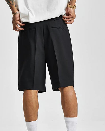 Męskie szorty eleganckie o prostym kroju