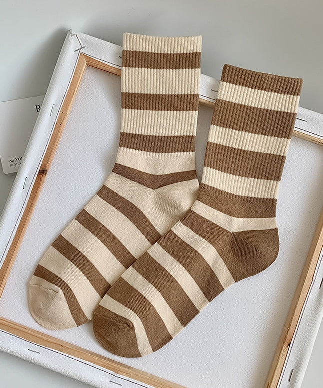 Skarpetki męskie w paski za kostkę