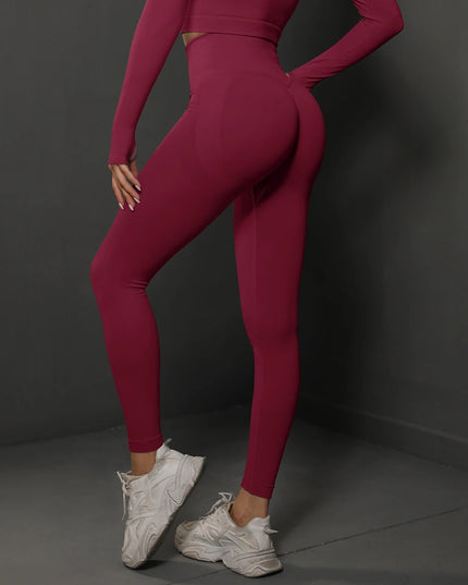 Sportowe legginsy damskie bezszwowe push up